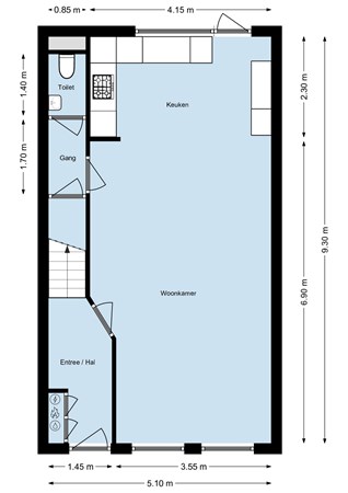 Floorplan - Duitslandstraat 8, 4614 KE Bergen op Zoom